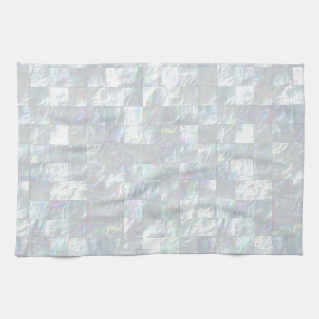 Mother Of Pearl Mosaic Tea Towel (Horizontal)