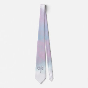 Mother of Pearl Style Aries Zodiac Sign Tie