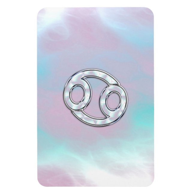Mother of Pearl Style Cancer Zodiac Magnet (Vertical)