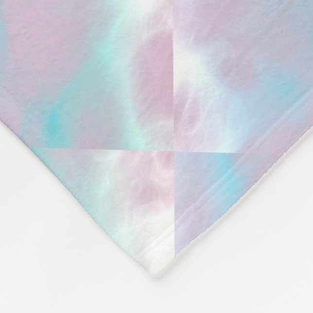 Mother of Pearl Style Taurus Zodiac Symbol Fleece Blanket (Corner)