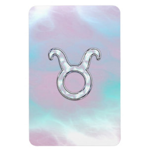 Mother of Pearl Taurus Zodiac Astrology Magnet