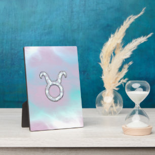 Mother of Pearl Taurus Zodiac Astrology Plaque