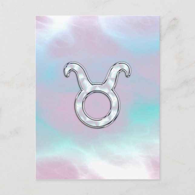 Mother of Pearl Taurus Zodiac Astrology Postcard (Front)