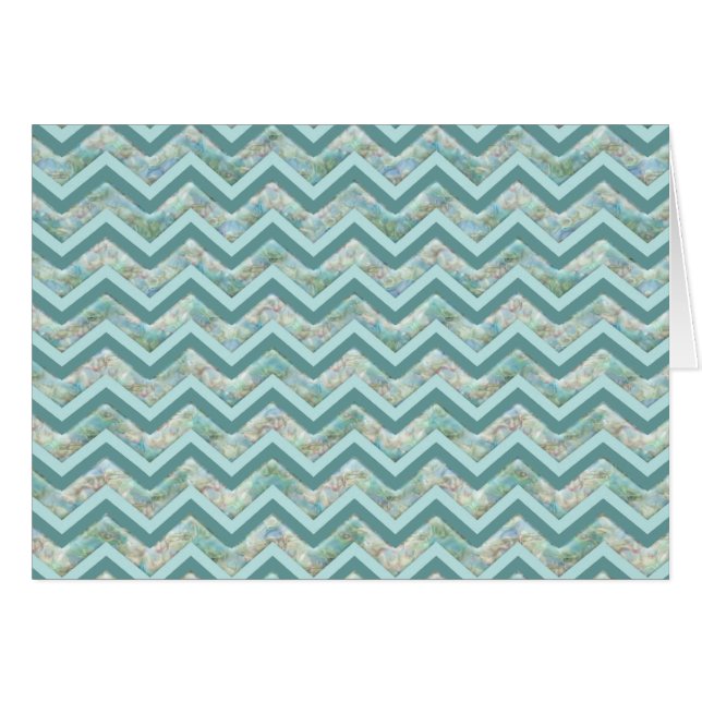 Mother of Pearl Teal ZigZag (Front Horizontal)
