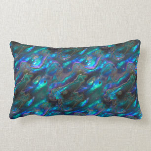 Mother Of Pearl Texture Blue Photo Pattern Lumbar Cushion