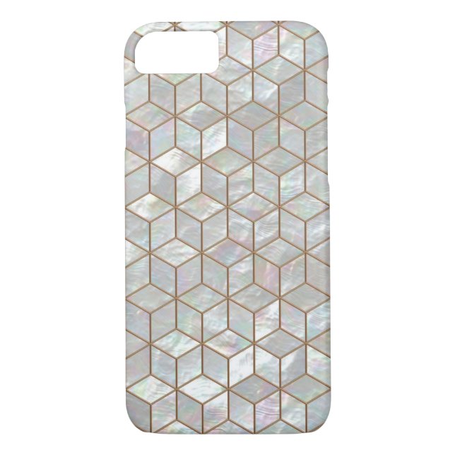 Mother Of Pearl Tiles Case-Mate iPhone Case (Back)