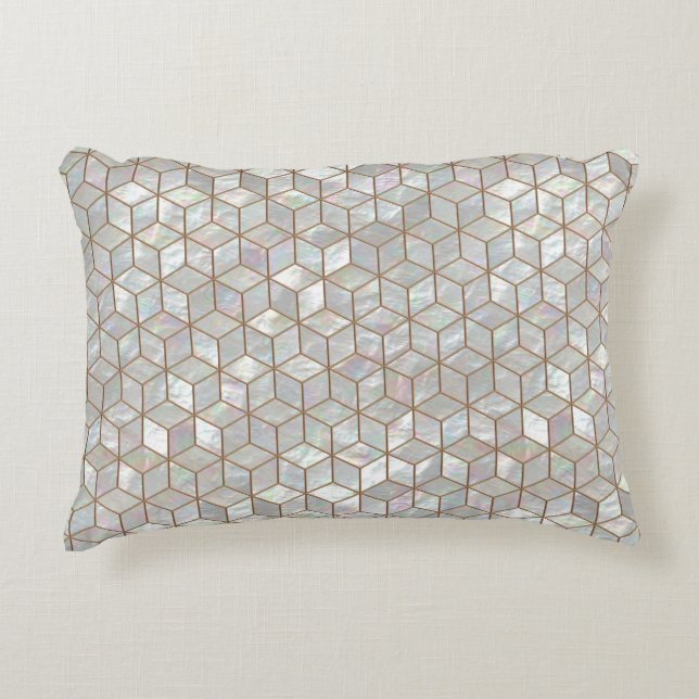 Mother Of Pearl Tiles Decorative Cushion (Front)