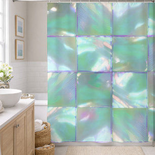 Mother of Pearl Tiles Shower Curtain