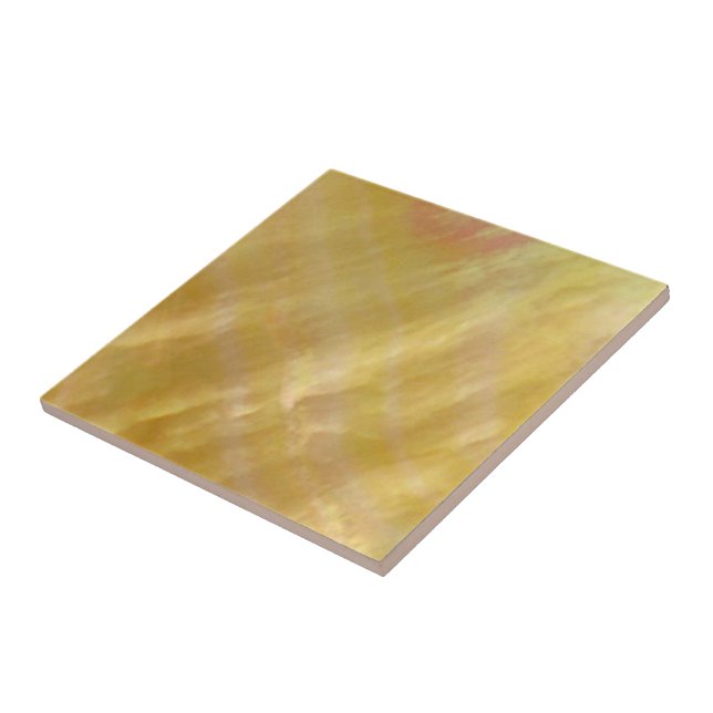 Mother of pearl tones gold tile (Side)