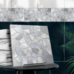 Mother of pearl - Voronoi Cells Abstract Tile