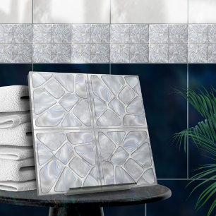 Mother of pearl - Voronoi Cells Abstract Tile