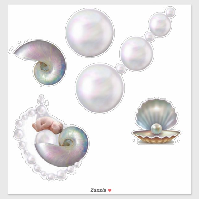 Mother of Pearls giving Birth to a Baby Pearl. (Sheet)