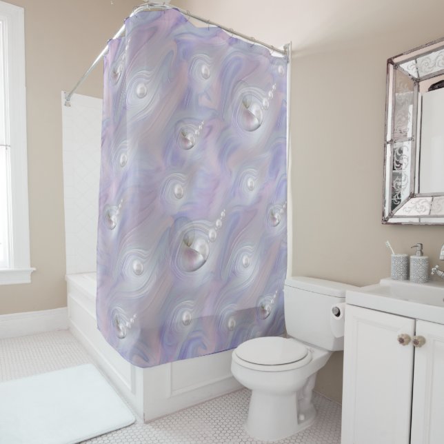 Mother of Pearls giving Birth to a Pearl Shower Curtain (In Situ)