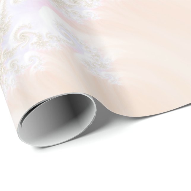 Mother of Pearls Luxurious Fractal Spiral Wrapping Paper (Roll Corner)