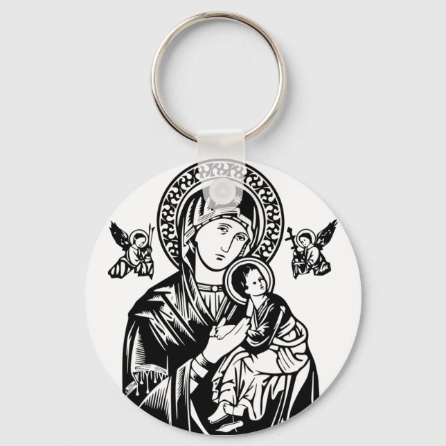 Mother of Perpetual Help  Key Ring (Front)