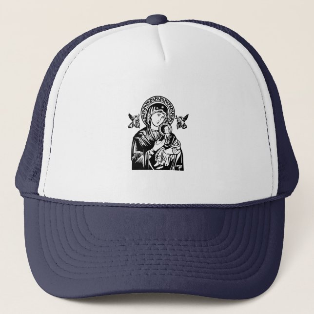 Mother of Perpetual Help T-Shirt Trucker Hat (Front)