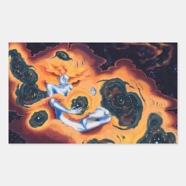 Mother of Stars Rectangular Sticker (Front)