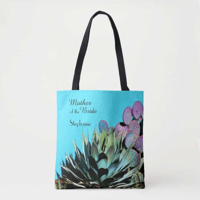 Mother of the Bride, Agave & Cactus Personalised Tote Bag (Front)