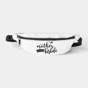 Mother of the Bride Black Text on White Fanny Pack