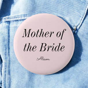 Mother of the Bride Blush Pink 6 Cm Round Badge