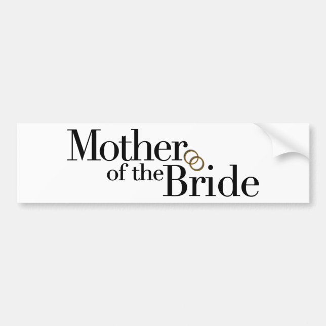 Mother Of The Bride Bumper Sticker (Front)
