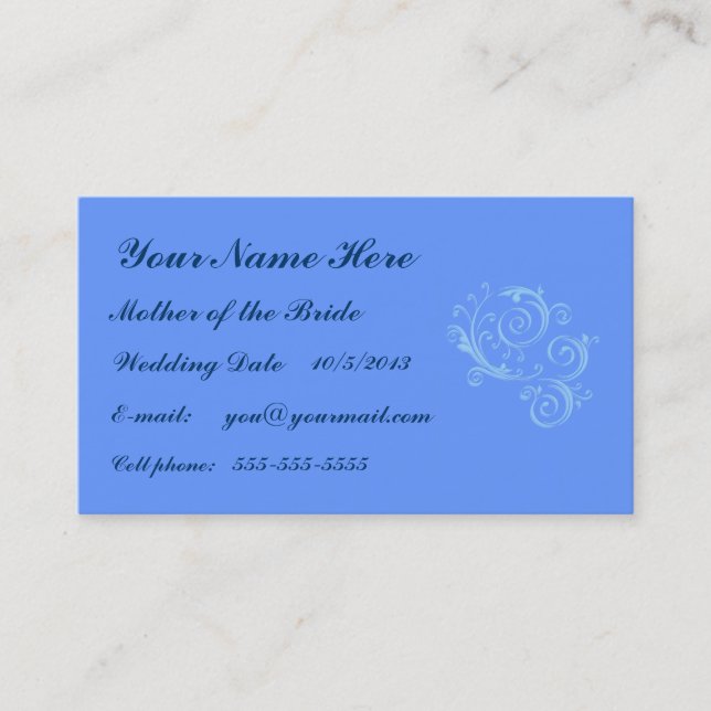 Mother of the Bride Business Card (Front)