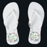 Mother of the Bride Butterfly Wreath Flip Flops<br><div class="desc">For further customisation,  please click the "Customise" button and use our design tool to modify this template. If the options are available,  you may change text and image by simply clicking on "Edit/Remove Text or Image Here" and add your own. Designed by Freepik.</div>