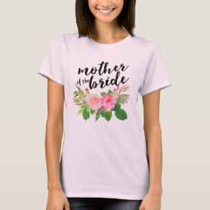 Mother of the Bride Chic watercolor Floral T-Shirt