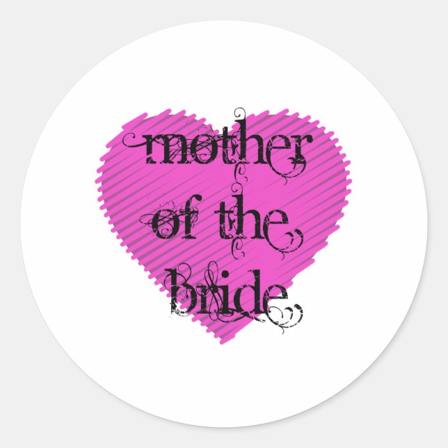 Mother of the Bride Classic Round Sticker (Front)