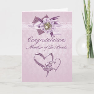 Mother of the bride Congratulations card in Pink