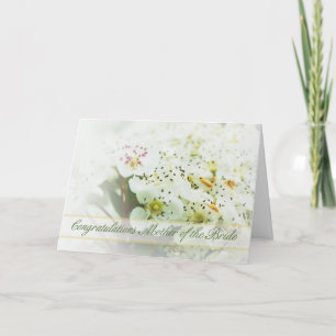 Mother of the bride Congratulations card with brid