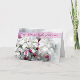 Mother of the bride Congratulations card with flow