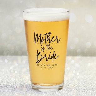Mother of the Bride Custom Wedding Glass