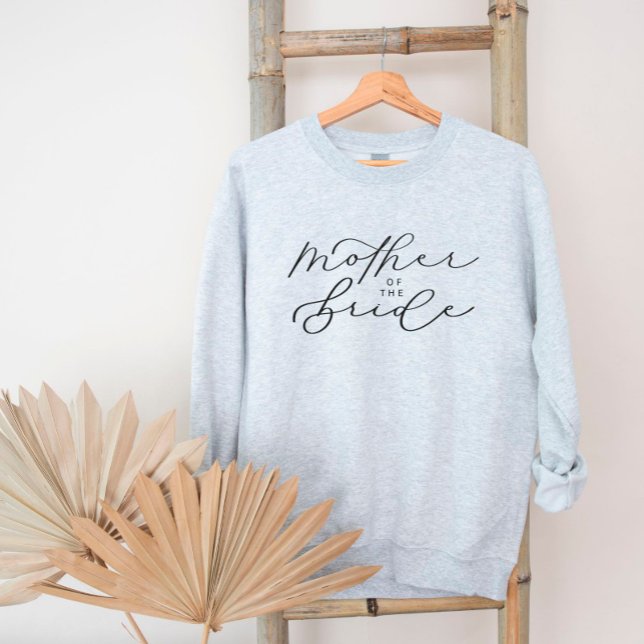 Mother of the Bride Cute Script Bridal Party Sweat Sweatshirt (Creator Uploaded)