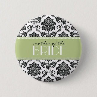 Mother Of The Bride Damask Button in Sage