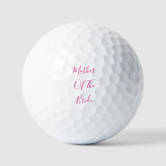 Mother Of The Bride Elegant Gift Wedding Favour Golf Balls (Front)
