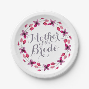 Mother of the Bride Elegant Wedding Paper Plate