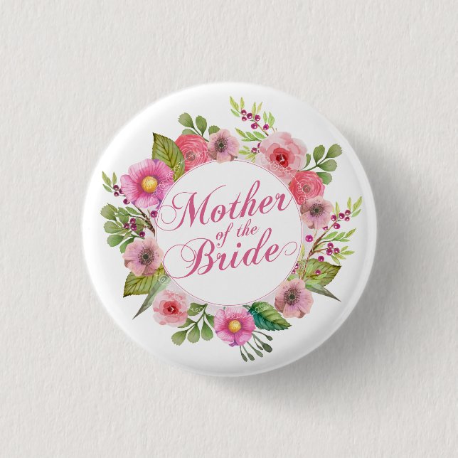 Mother of the Bride Elegant Wedding | Pin Button (Front)