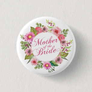 Mother of the Bride Elegant Wedding   Pin Button