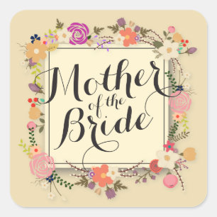 Mother of the Bride Elegant Wedding Sticker