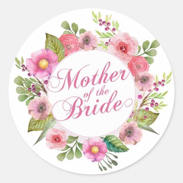 Mother of the Bride Elegant Wedding | Sticker (Front)
