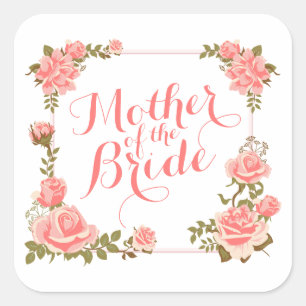 Mother of the Bride Elegant Wreath Sticker Seal