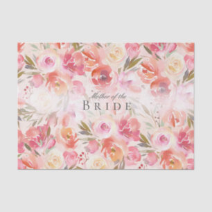 Mother of the Bride Floral  Blush Rose Watercolor Tissue Paper