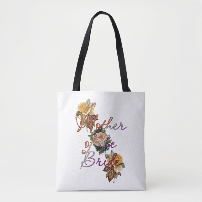 Mother Of The Bride Floral Tote Bag (Front)
