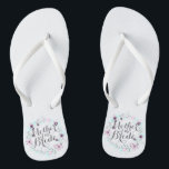 Mother of the Bride Floral Wedding Flip Flops<br><div class="desc">For further customisation,  please click the "Customise" button and use our design tool to modify this template. If the options are available,  you may change text and image by simply clicking on "Edit/Remove Text or Image Here" and add your own. Designed by Freepik.</div>