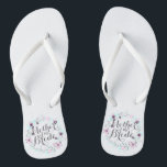 Mother of the Bride Floral Wedding Flip Flops<br><div class="desc">For further customisation,  please click the "Customise" button and use our design tool to modify this template. If the options are available,  you may change text and image by simply clicking on "Edit/Remove Text or Image Here" and add your own. Designed by Freepik.</div>