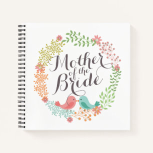 Mother of the Bride Floral Wreath Wedding Notebook