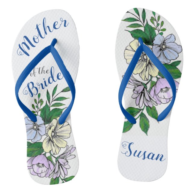Mother of the Bride - flowers Jandals (Footbed)