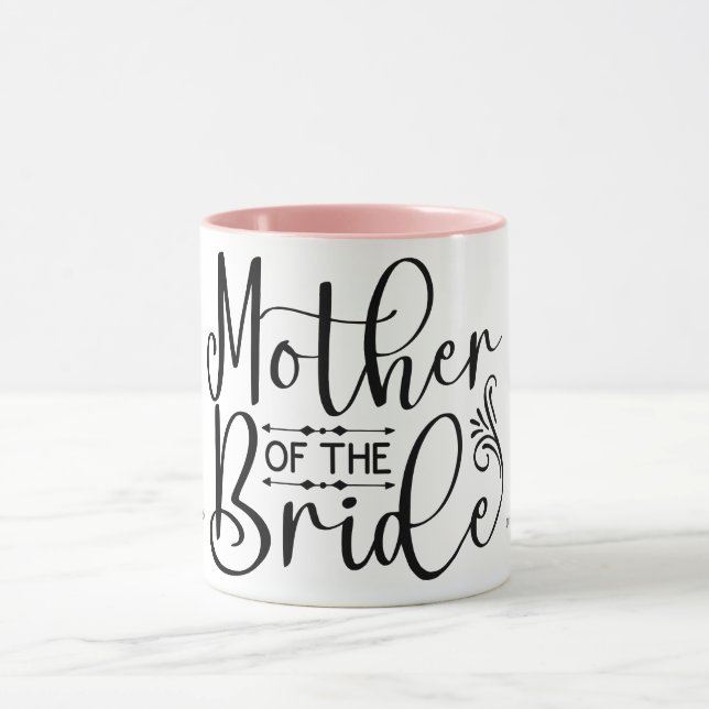 Mother of the Bride Flowing Script Personalised  Mug (Center)