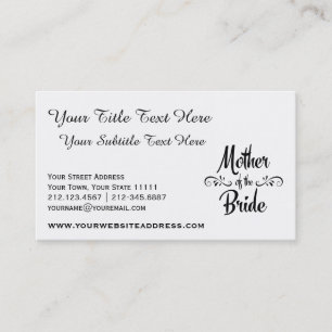 Mother of the Bride - Funny Rehearsal Dinner Business Card